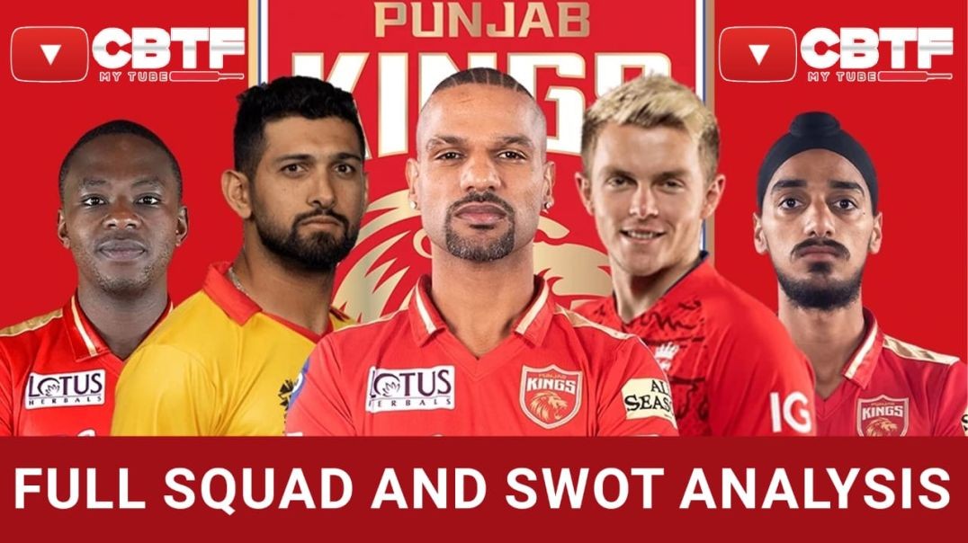 ⁣Punjab Kings - Full Squad & SWOT Analysis 2023