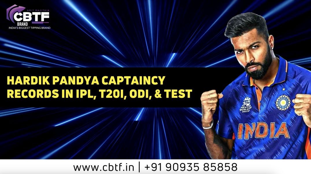 ⁣HARDIK PANDYA CAPTAINCY RECORDS IN IPL, T20I, ODI, TEST