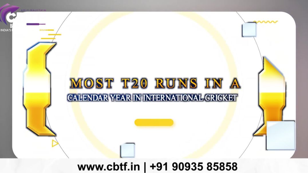⁣MOST T20 RUNS IN A CALENDAR YEAR IN INTL CRICKET