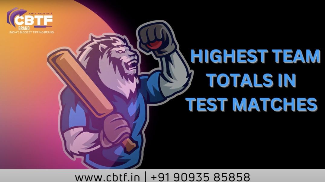 ⁣HIGHEST TEAM TOTALS IN TEST MATCHES