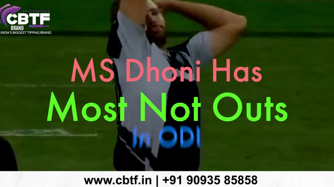 ⁣MS DHONI HAS MOST NOT OUTS IN ODI