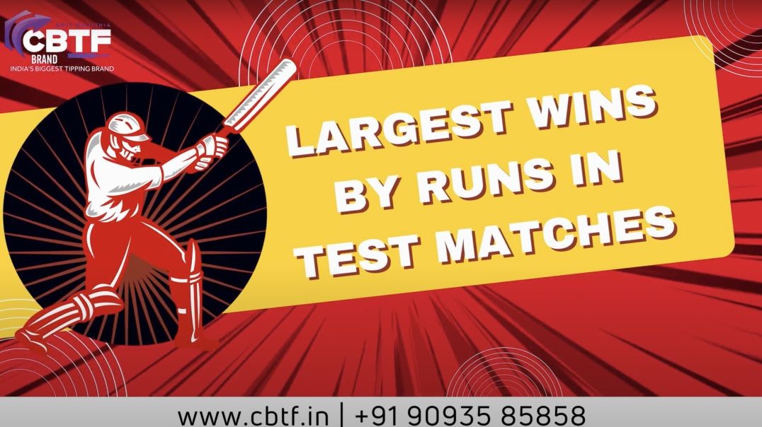⁣LARGEST WINS BY RUNS IN TEST MATCHES