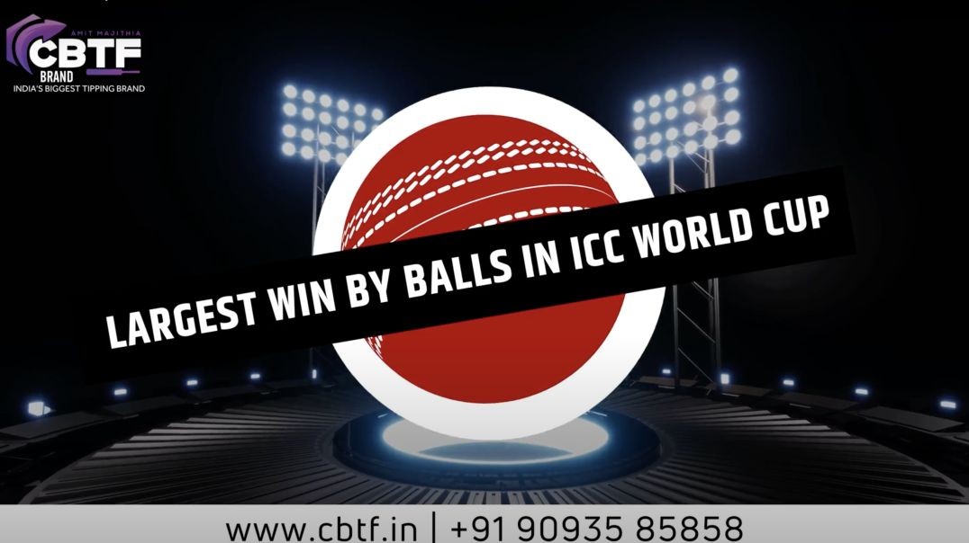 ⁣LARGEST WIN BY BALLS IN ICC WORLD CUP