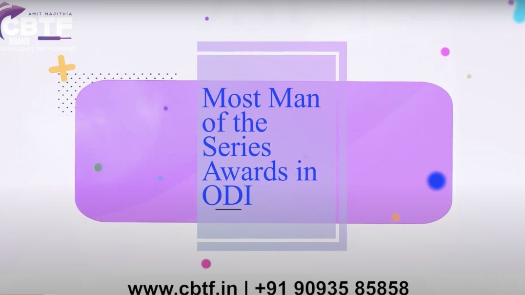 ⁣MOST MAN OF THE SERIES AWARDS IN ODI