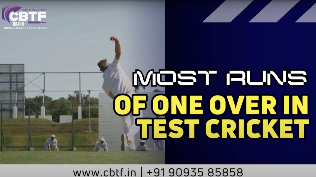 ⁣MOST RUNS OF ONE OVER IN TEST CRICKET