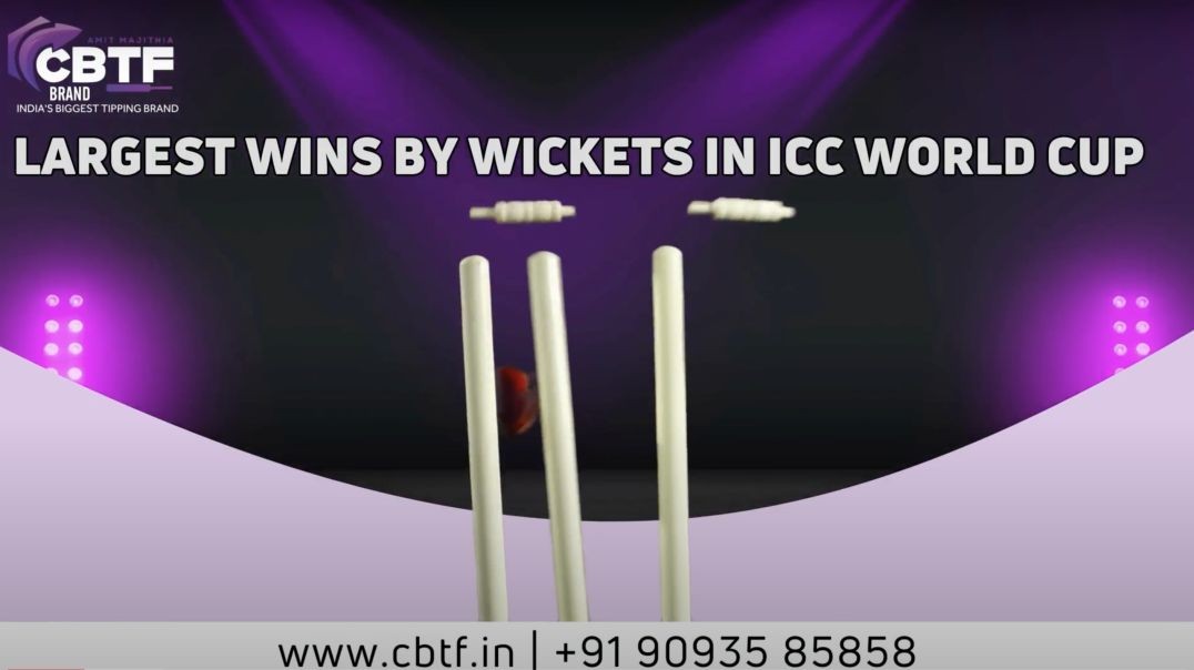 ⁣LARGEST WINS BY WICKETS IN ICC WORLD CUP