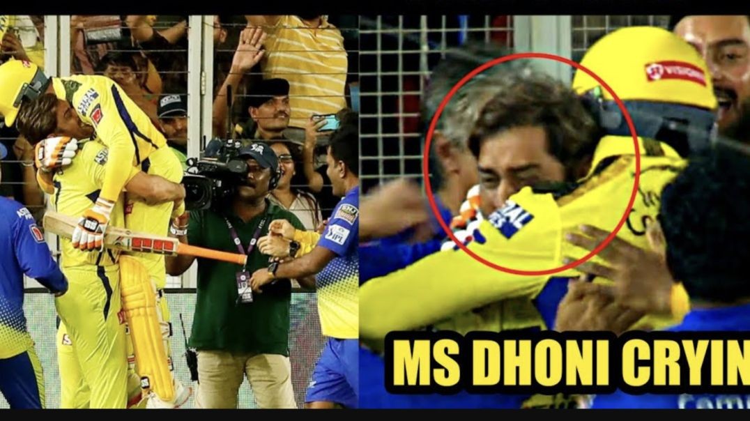 ⁣MS Dhoni's emotional reaction after Winning IPL 2023