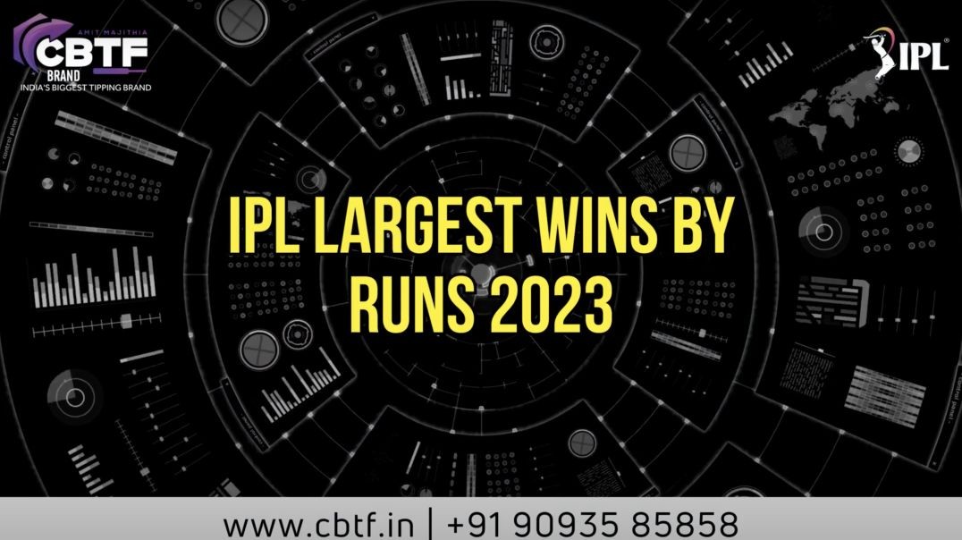 ⁣IPL LARGEST WINS BY RUNS 2023