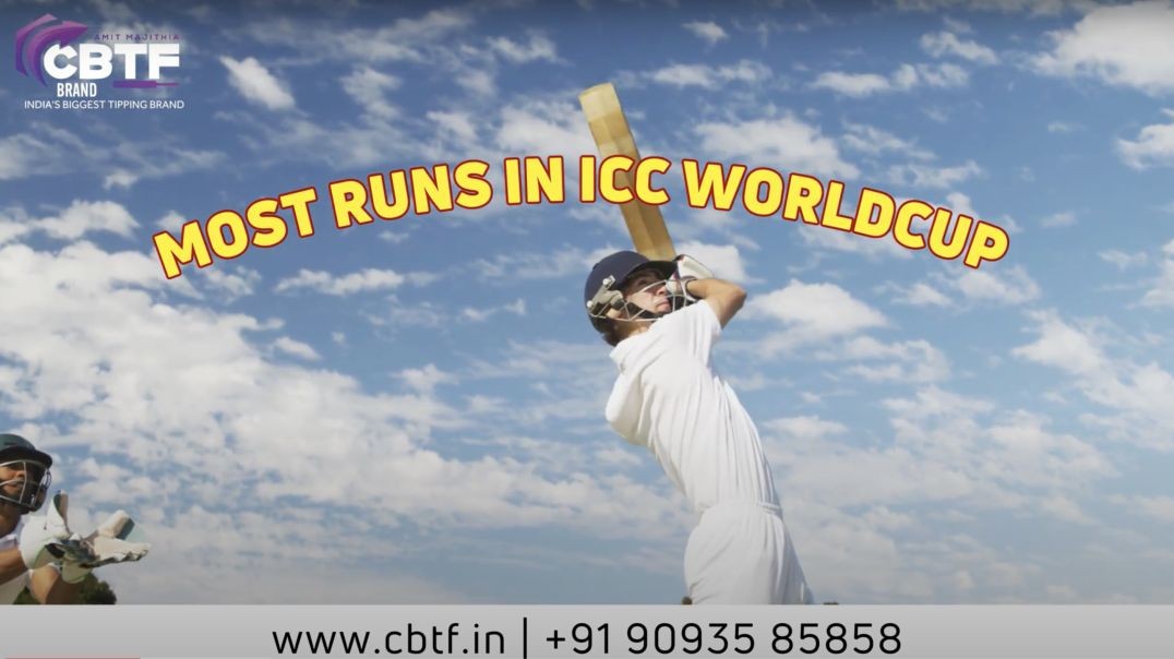 ⁣MOST RUNS IN ICC WORLDCUP
