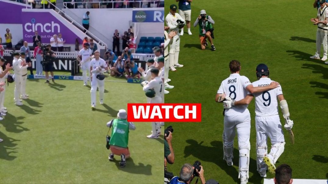 ⁣WATCH: Stuart Broad receives guard of honour from Australia in Fifth Ashes Test