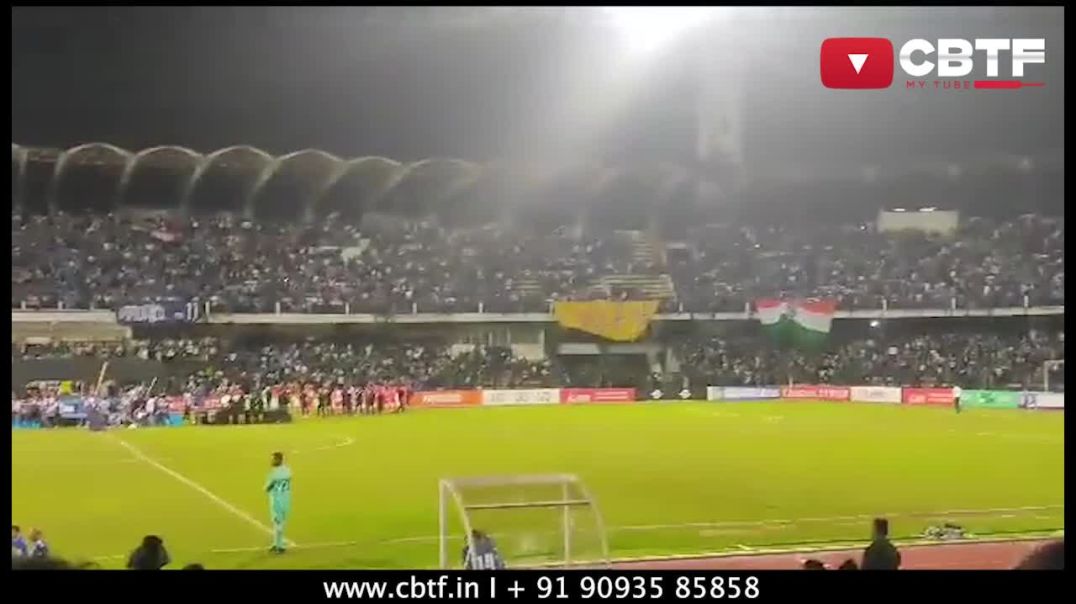 ⁣Crowd chanting 'Vande Mataram' after India won the SAFF Championship