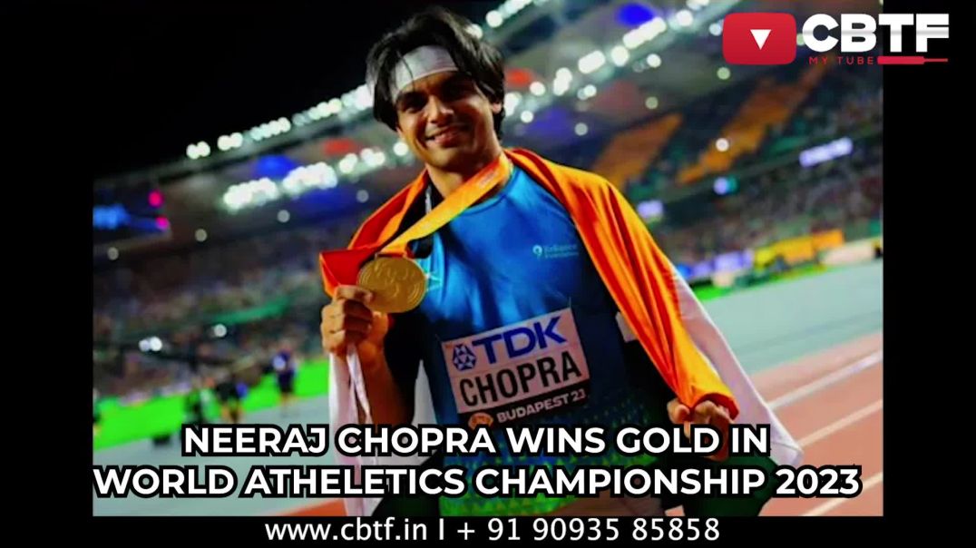⁣Champion's Glory: Neeraj Chopra Claims Gold at World Athletics Championship